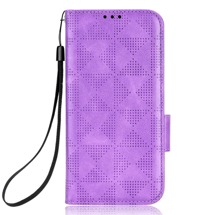 For iPhone 14 Pro Symmetrical Triangle Leather Phone Case