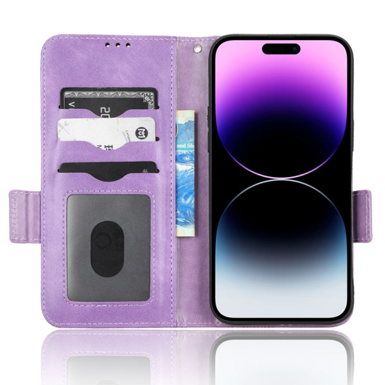 For iPhone 14 Pro Symmetrical Triangle Leather Phone Case