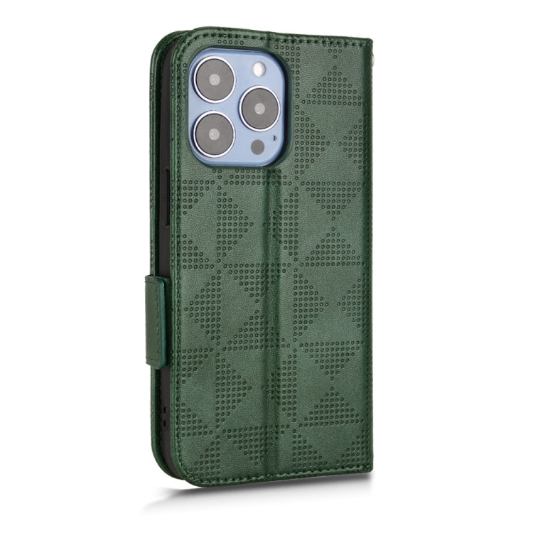 For iPhone 13 Pro Symmetrical Triangle Leather Phone Case