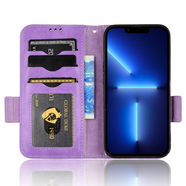 For iPhone 13 Pro Symmetrical Triangle Leather Phone Case