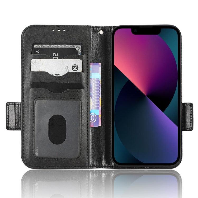 For iPhone 13 mini Symmetrical Triangle Leather Phone Case