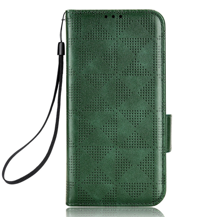 For iPhone 13 mini Symmetrical Triangle Leather Phone Case