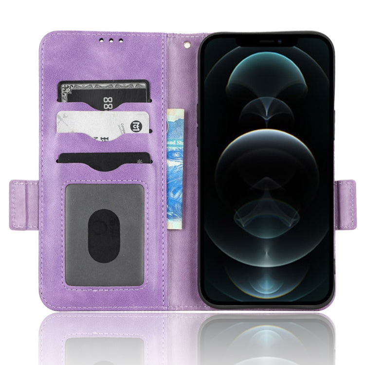 For iPhone 12 Pro Max Symmetrical Triangle Leather Phone Case