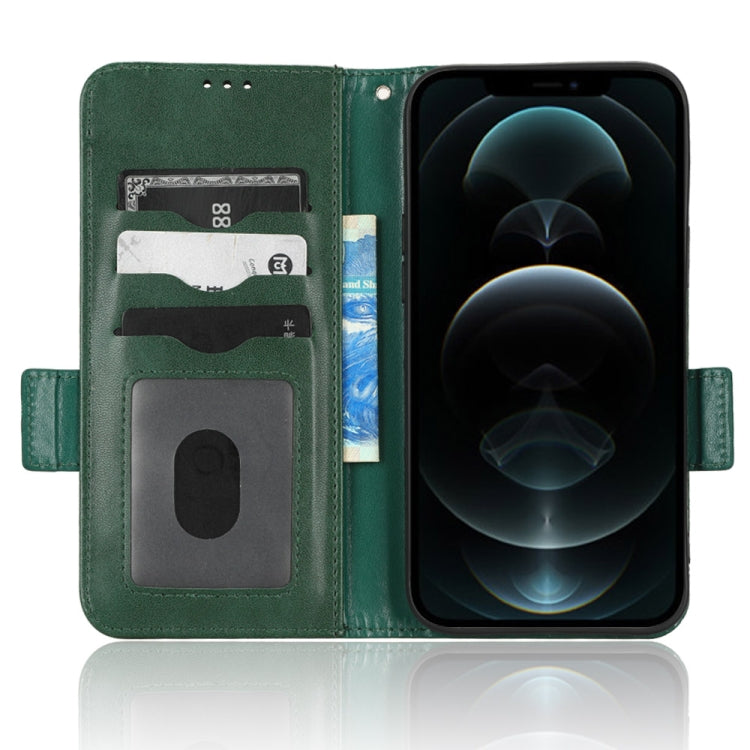 For iPhone 12 / 12 Pro Symmetrical Triangle Leather Phone Case