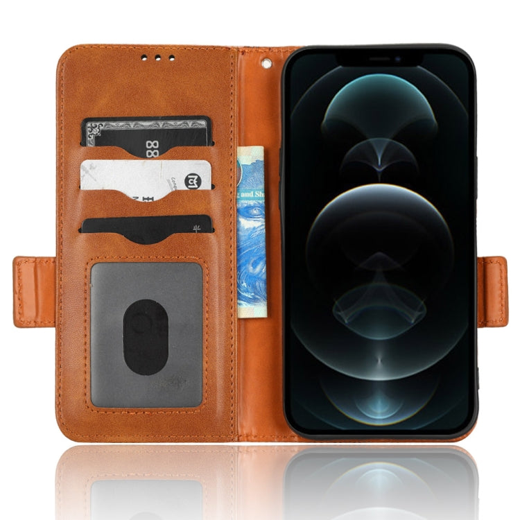 For iPhone 12 / 12 Pro Symmetrical Triangle Leather Phone Case