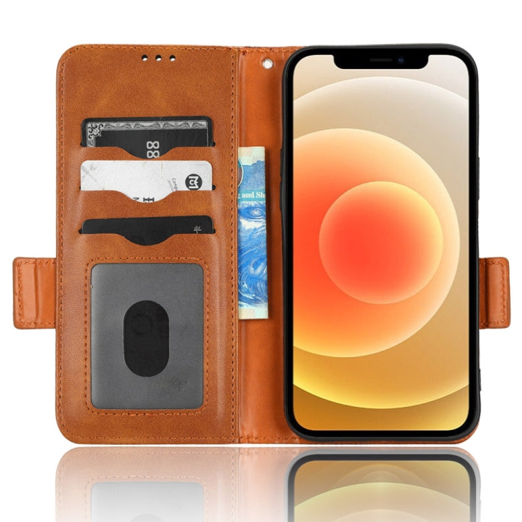 For iPhone 12 mini Symmetrical Triangle Leather Phone Case