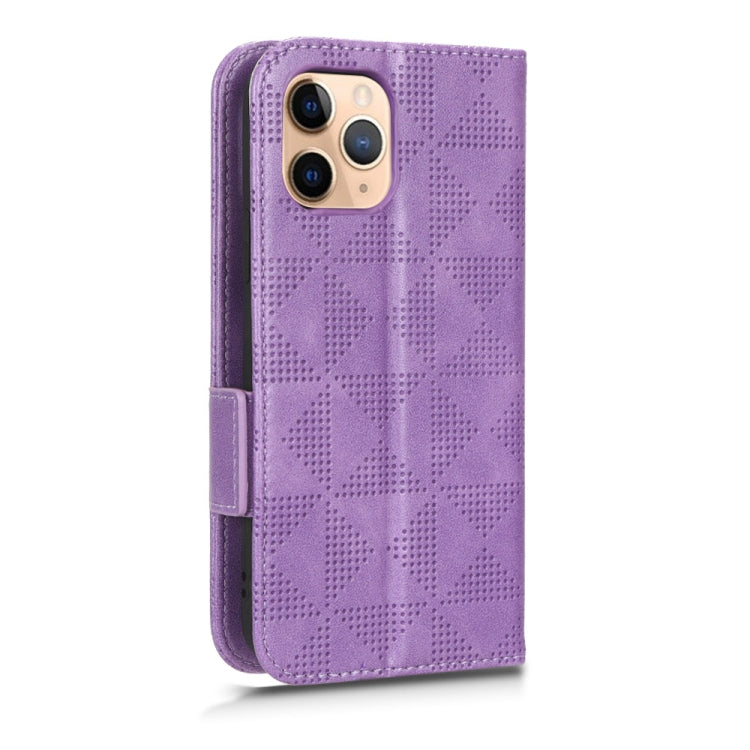 For iPhone 11 Pro Symmetrical Triangle Leather Phone Case