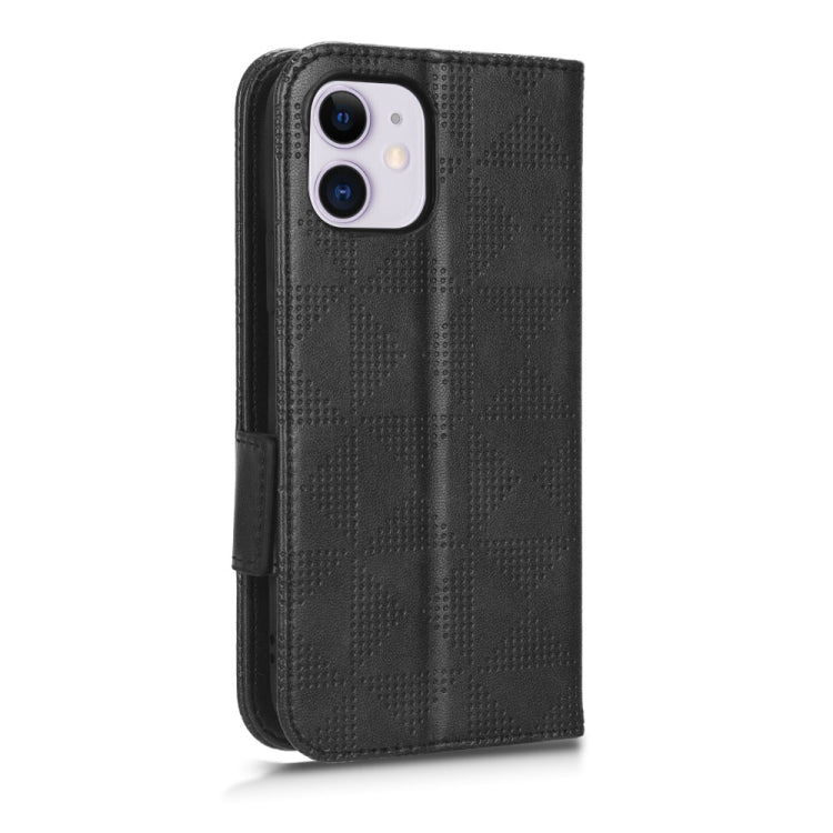 For iPhone 11 Symmetrical Triangle Leather Phone Case