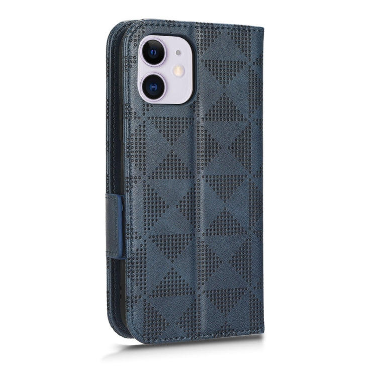 For iPhone 11 Symmetrical Triangle Leather Phone Case