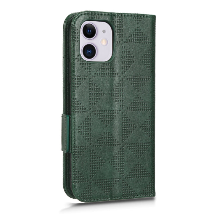 For iPhone 11 Symmetrical Triangle Leather Phone Case