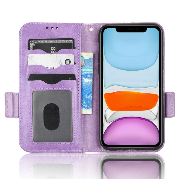 For iPhone 11 Symmetrical Triangle Leather Phone Case