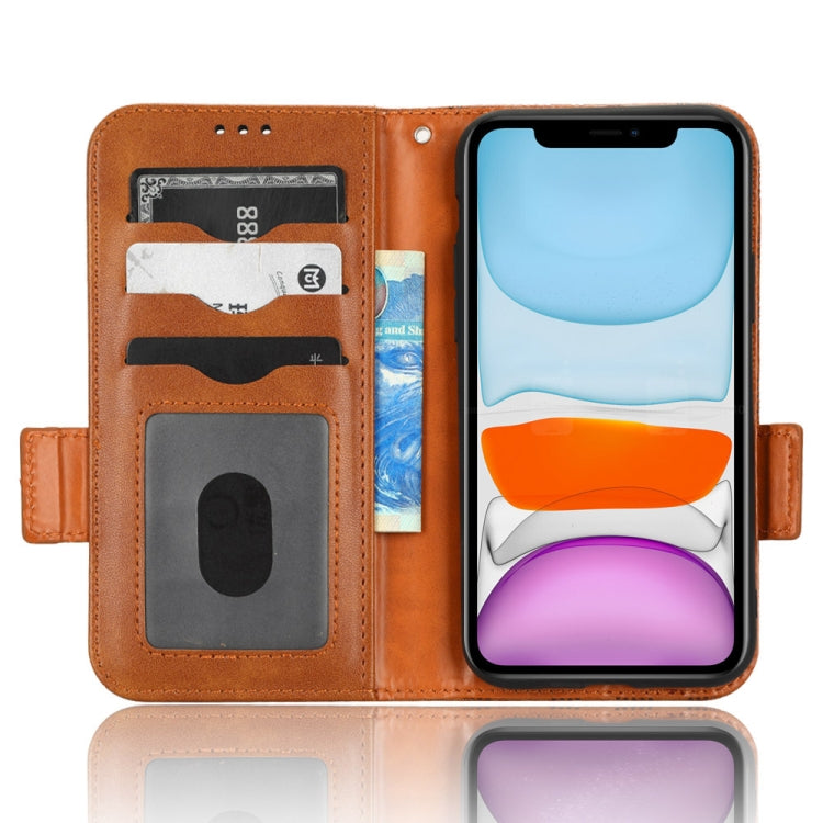For iPhone 11 Symmetrical Triangle Leather Phone Case