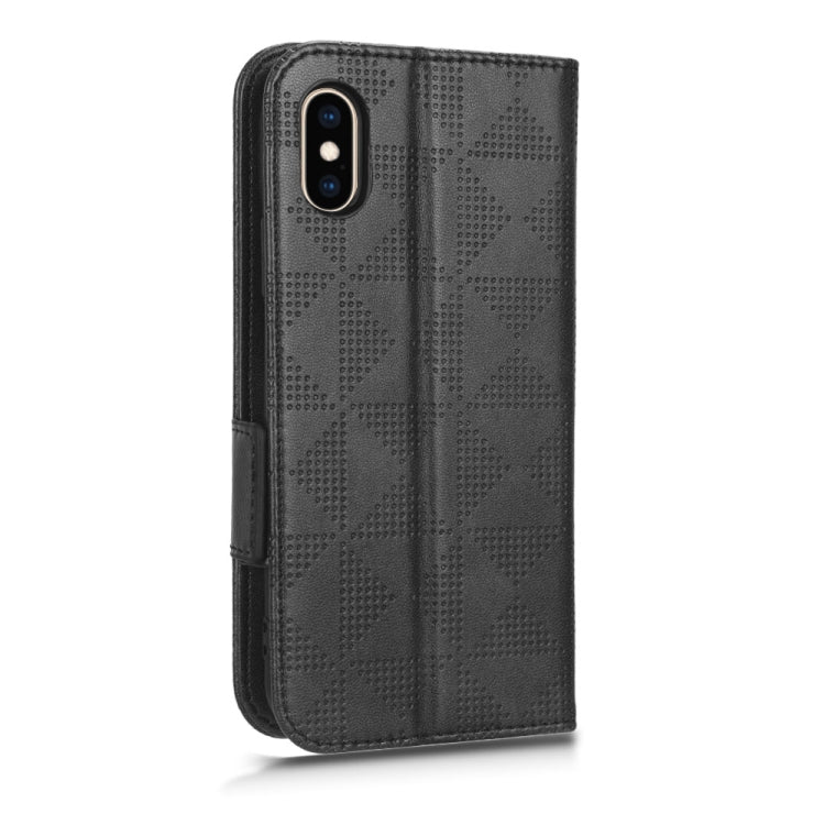 For iPhone XS / X Symmetrical Triangle Leather Phone Case