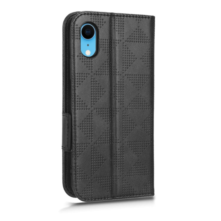 For iPhone XR Symmetrical Triangle Leather Phone Case