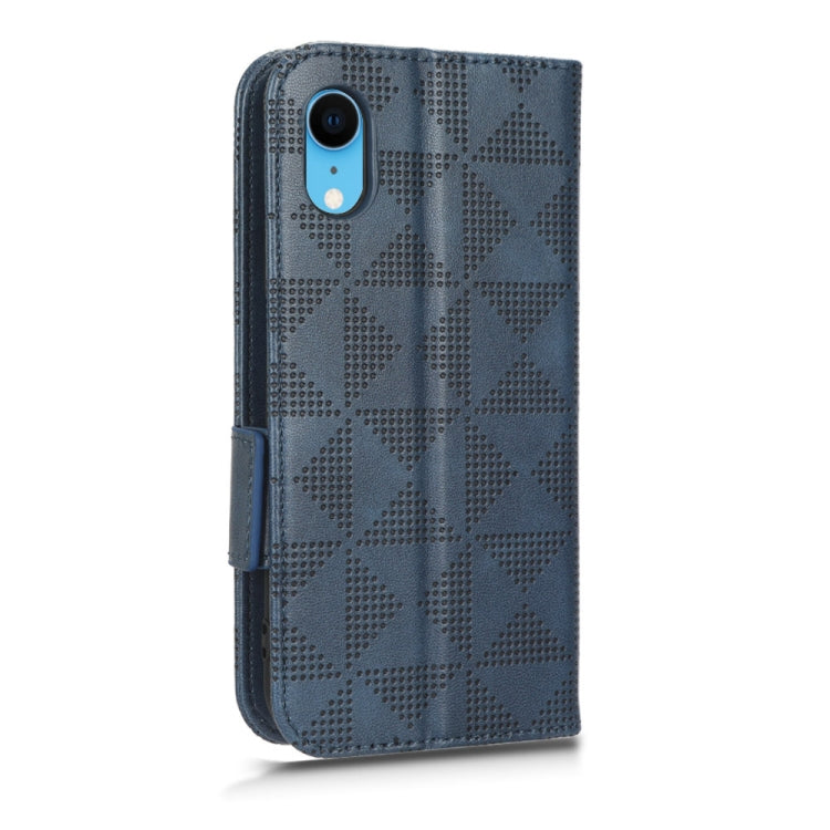 For iPhone XR Symmetrical Triangle Leather Phone Case