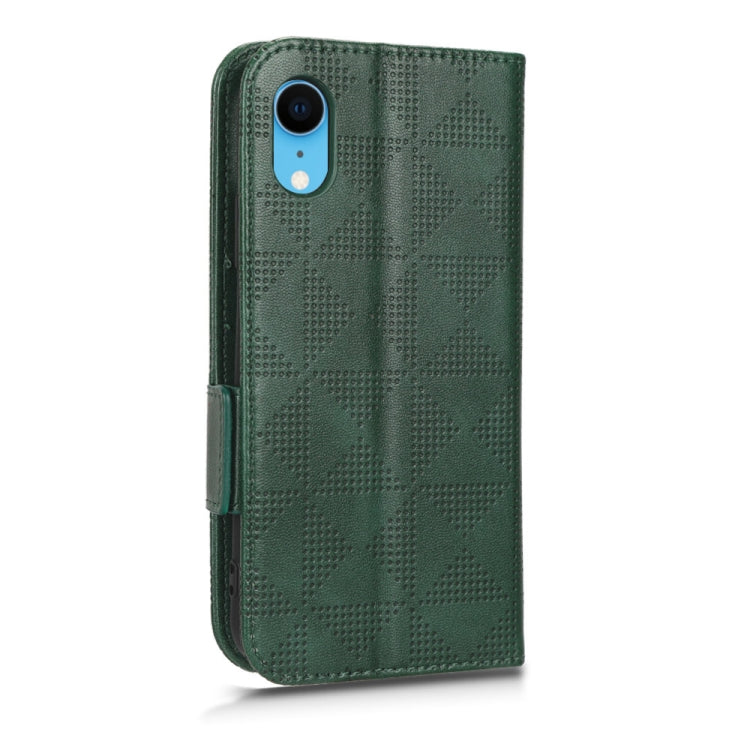 For iPhone XR Symmetrical Triangle Leather Phone Case