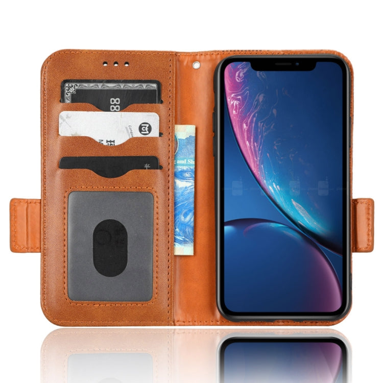 For iPhone XR Symmetrical Triangle Leather Phone Case
