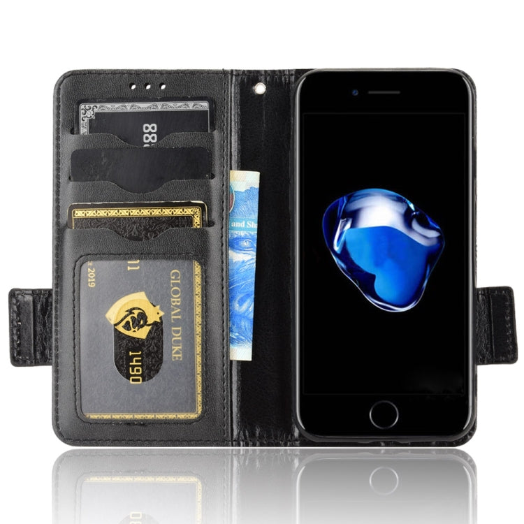 For iPhone SE 2022 / SE 2020 / 8 / 7 Symmetrical Triangle Leather Phone Case