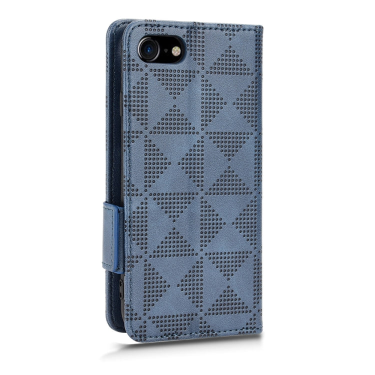 For iPhone SE 2022 / SE 2020 / 8 / 7 Symmetrical Triangle Leather Phone Case
