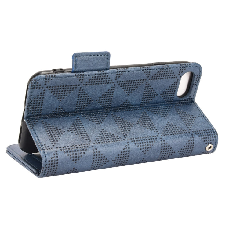 For iPhone SE 2022 / SE 2020 / 8 / 7 Symmetrical Triangle Leather Phone Case