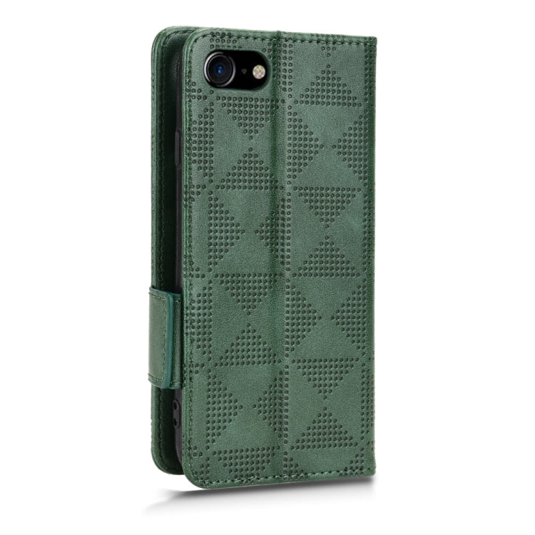 For iPhone SE 2022 / SE 2020 / 8 / 7 Symmetrical Triangle Leather Phone Case