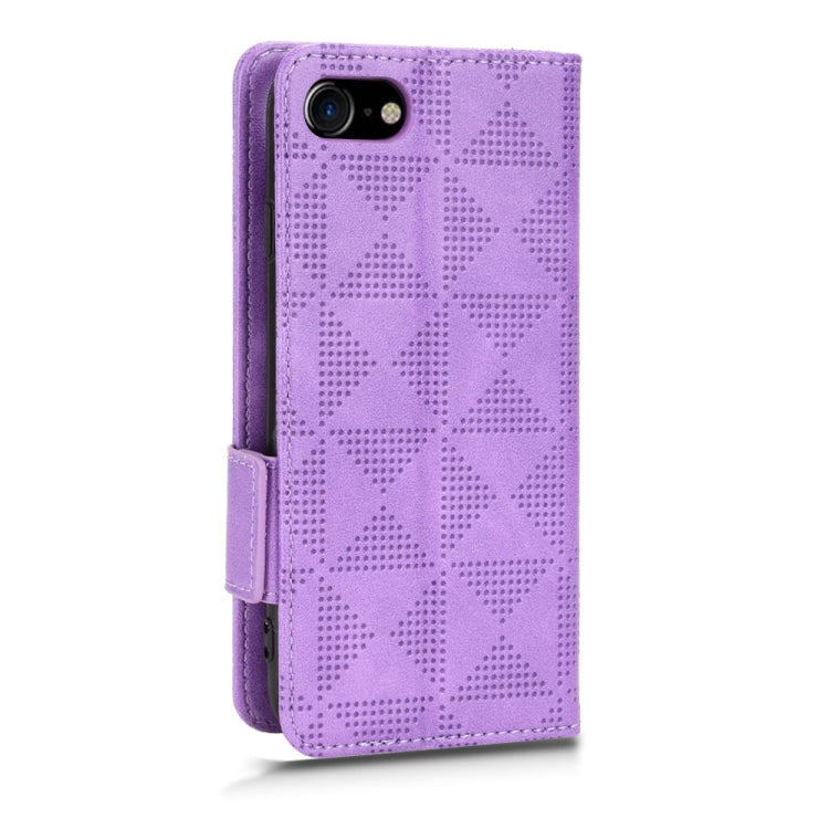 For iPhone SE 2022 / SE 2020 / 8 / 7 Symmetrical Triangle Leather Phone Case