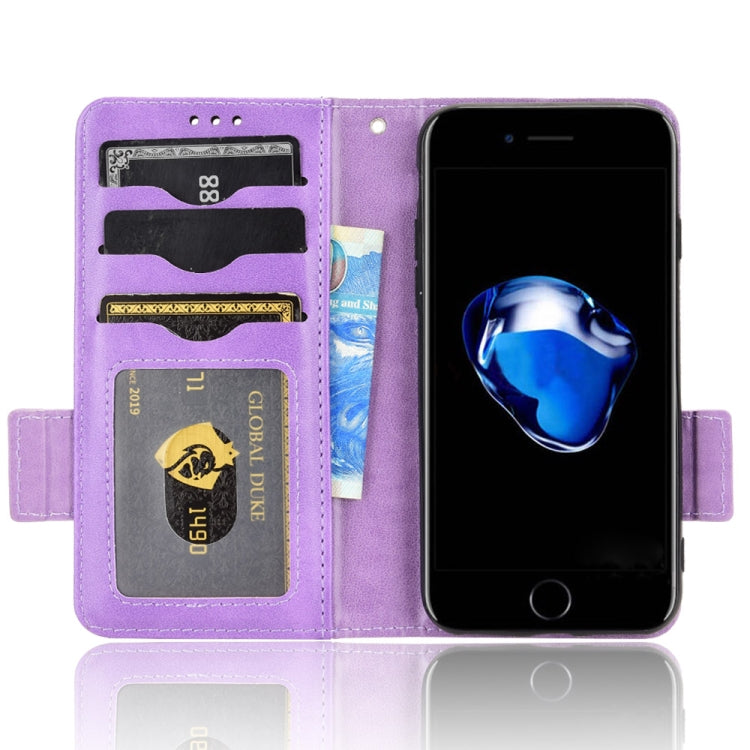 For iPhone SE 2022 / SE 2020 / 8 / 7 Symmetrical Triangle Leather Phone Case