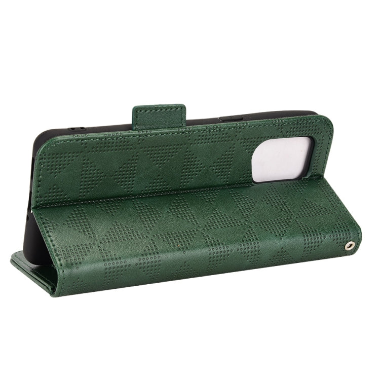 For OPPO Find X5 Pro Symmetrical Triangle Leather Phone Case