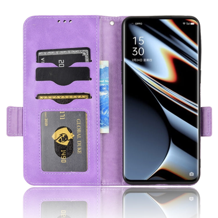 For OPPO Find X5 Pro Symmetrical Triangle Leather Phone Case