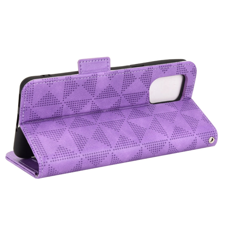 For OPPO Find X5 Pro Symmetrical Triangle Leather Phone Case