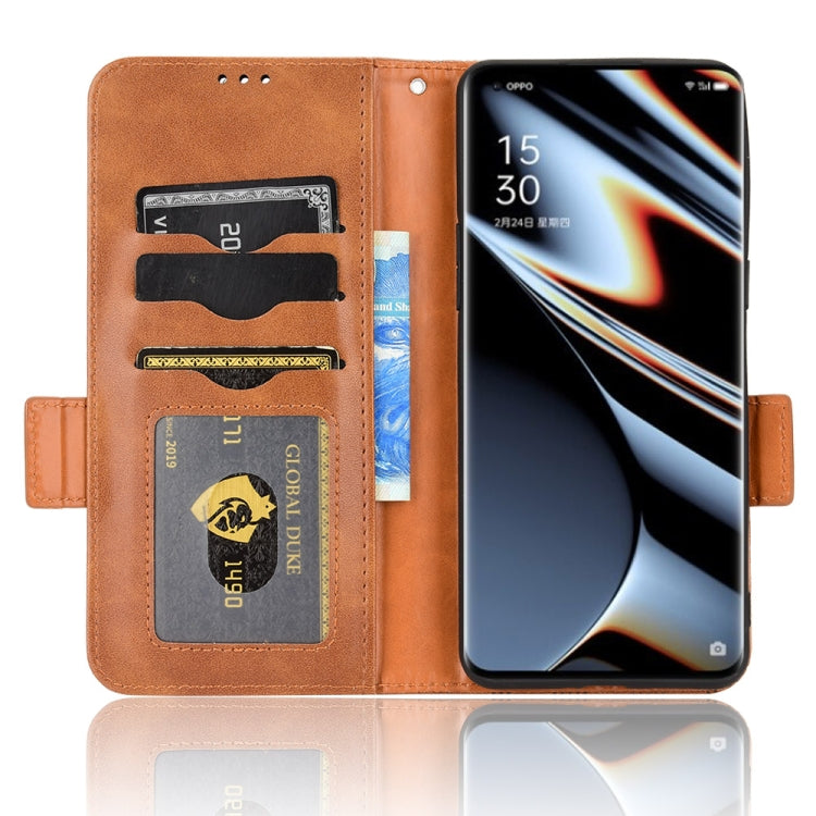 For OPPO Find X5 Pro Symmetrical Triangle Leather Phone Case