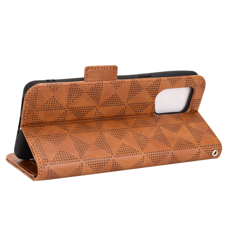 For OPPO Find X5 Pro Symmetrical Triangle Leather Phone Case
