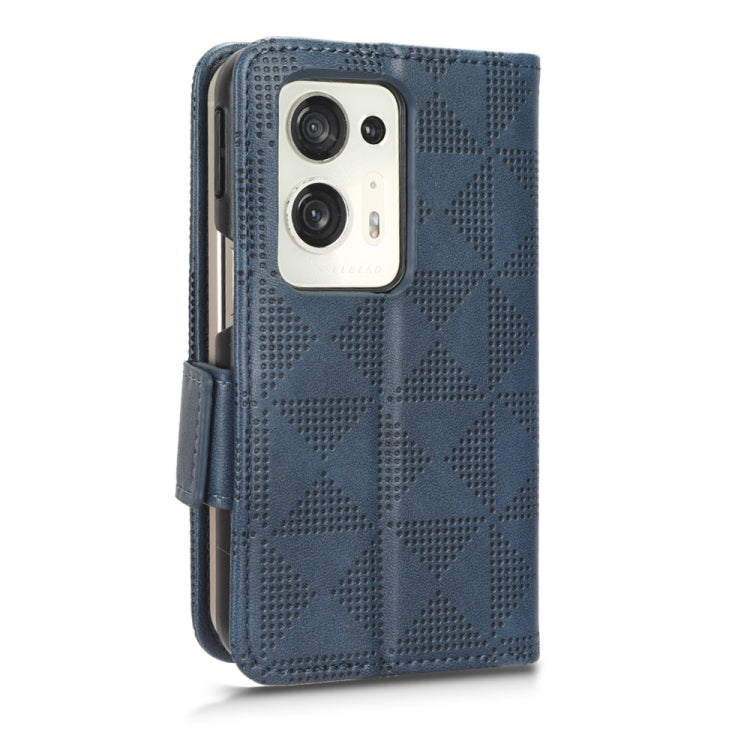 For OPPO Find N2 Symmetrical Triangle Leather Phone Case