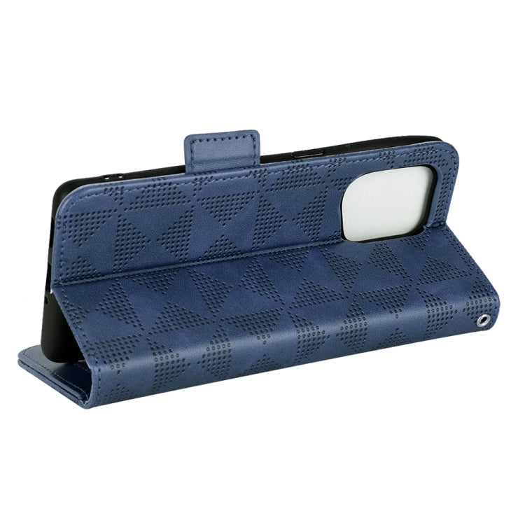 For OPPO Find X5 Symmetrical Triangle Leather Phone Case