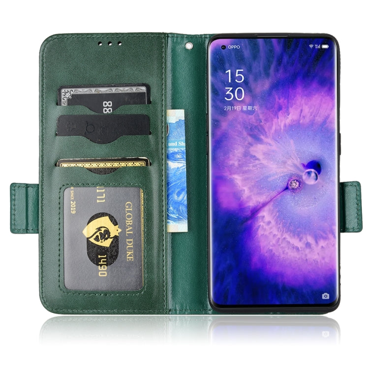 For OPPO Find X5 Symmetrical Triangle Leather Phone Case