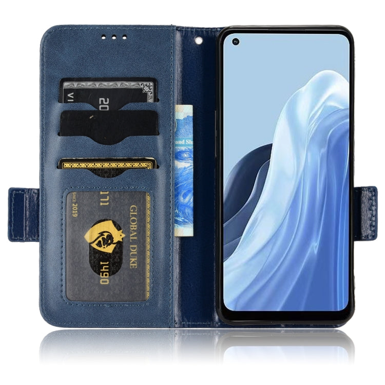 For OPPO Reno7 A Symmetrical Triangle Leather Phone Case