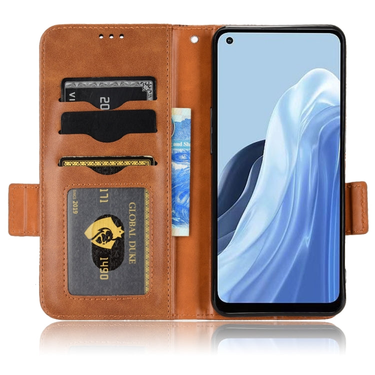 For OPPO Reno7 A Symmetrical Triangle Leather Phone Case
