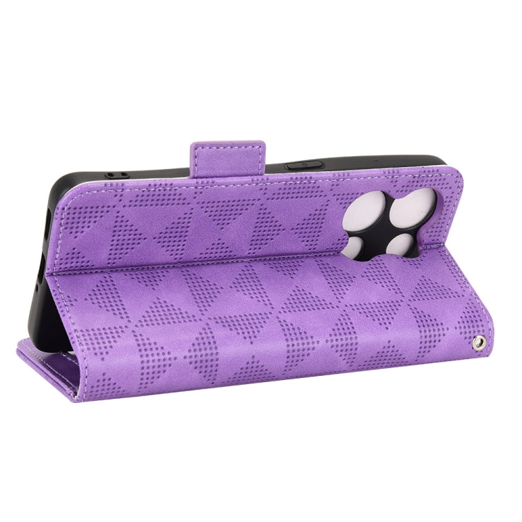 For OPPO Reno8 Pro+ Symmetrical Triangle Leather Phone Case