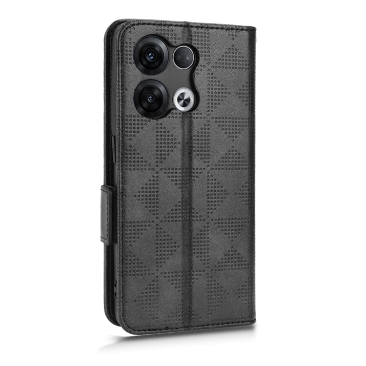 For OPPO Reno8 Pro Symmetrical Triangle Leather Phone Case