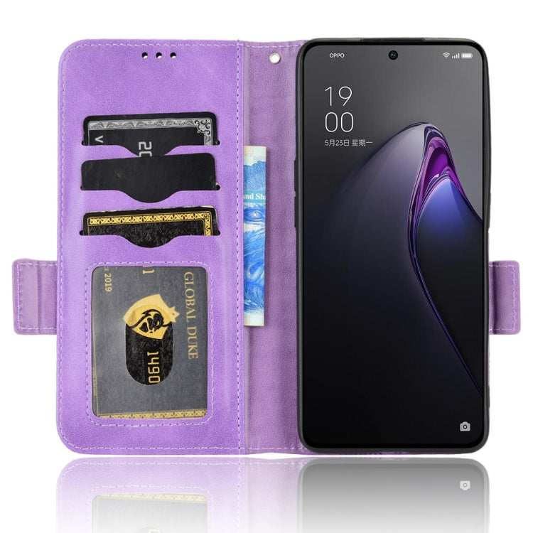 For OPPO Reno8 Pro Symmetrical Triangle Leather Phone Case