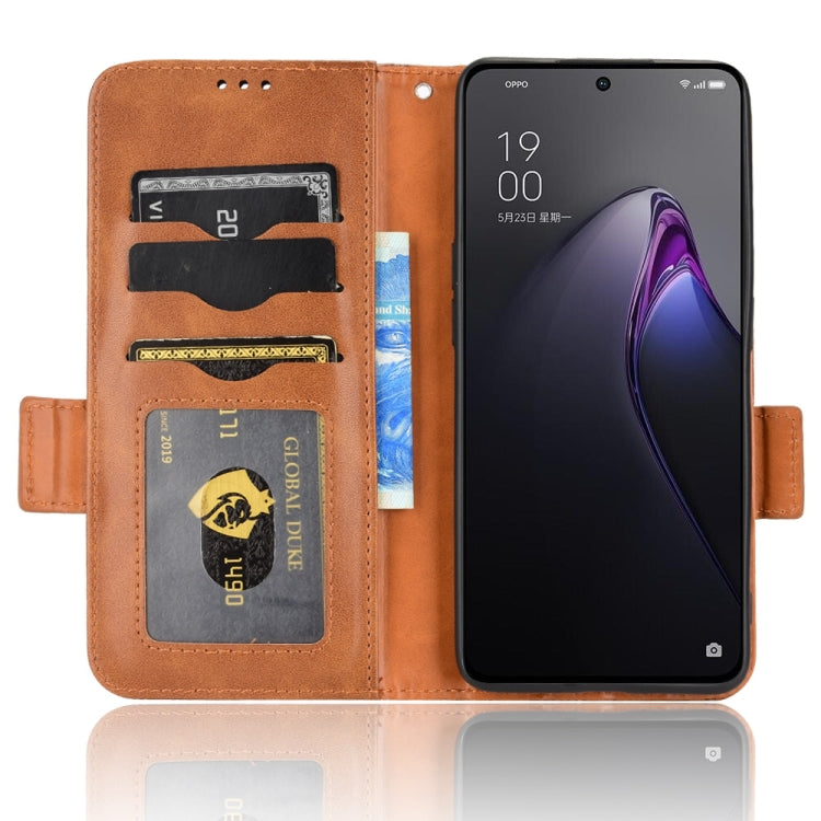 For OPPO Reno8 Pro Symmetrical Triangle Leather Phone Case