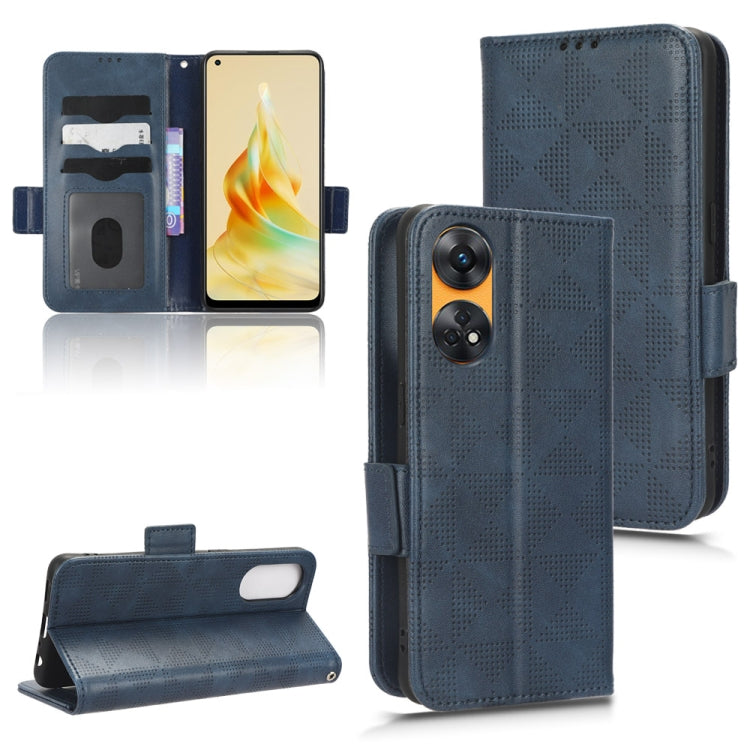 For OPPO Reno8 T 4G Symmetrical Triangle Leather Phone Case