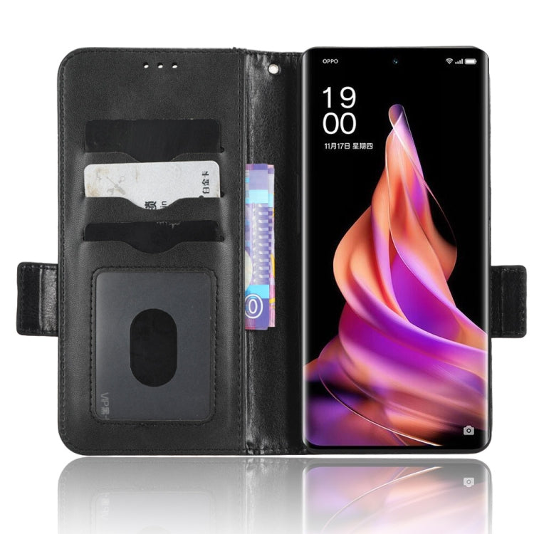 For OPPO Reno9 Pro+ Symmetrical Triangle Leather Phone Case