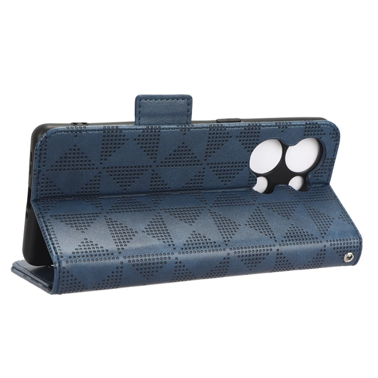 For OPPO Reno9 Pro+ Symmetrical Triangle Leather Phone Case