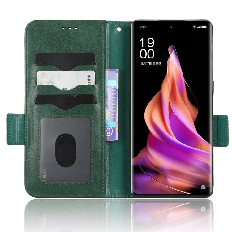 For OPPO Reno9 Pro+ Symmetrical Triangle Leather Phone Case