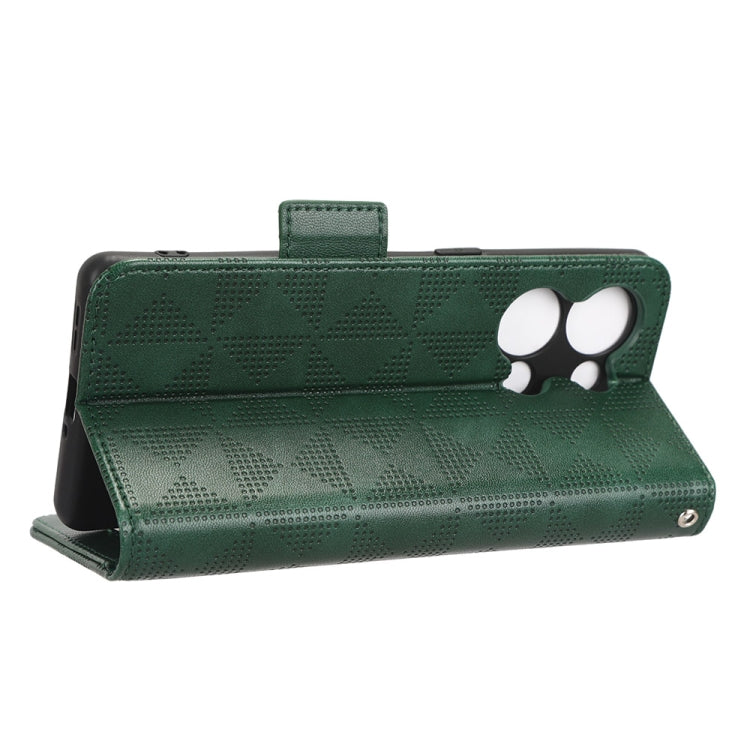 For OPPO Reno9 Pro+ Symmetrical Triangle Leather Phone Case