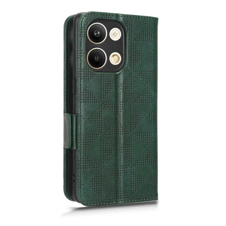For OPPO Reno9 Pro Symmetrical Triangle Leather Phone Case