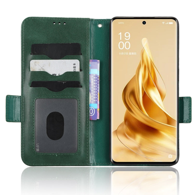 For OPPO Reno9 Pro Symmetrical Triangle Leather Phone Case