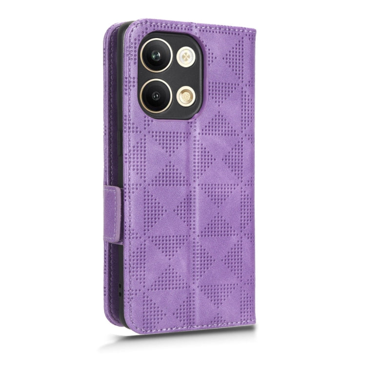 For OPPO Reno9 Pro Symmetrical Triangle Leather Phone Case