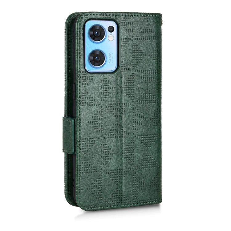 For OPPO Reno7 5G / Find X5 Lite Symmetrical Triangle Leather Phone Case